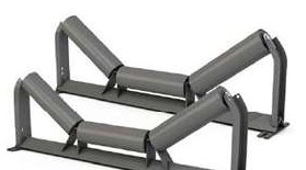 Troughed idler frame with three rollers